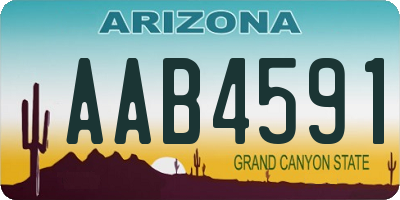 AZ license plate AAB4591