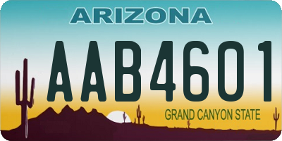 AZ license plate AAB4601
