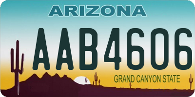 AZ license plate AAB4606