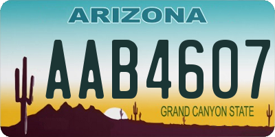 AZ license plate AAB4607