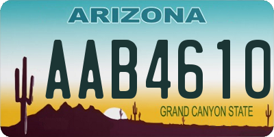 AZ license plate AAB4610