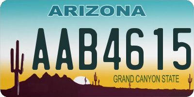 AZ license plate AAB4615
