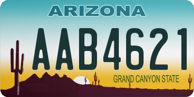 AZ license plate AAB4621