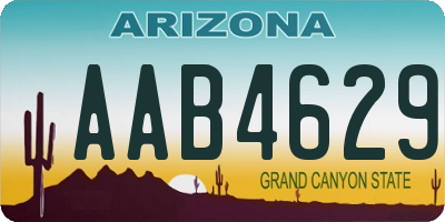 AZ license plate AAB4629