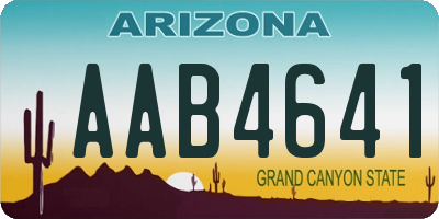 AZ license plate AAB4641