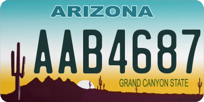AZ license plate AAB4687