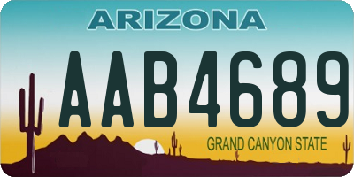 AZ license plate AAB4689