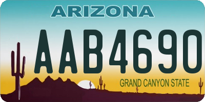 AZ license plate AAB4690