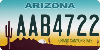 AZ license plate AAB4722