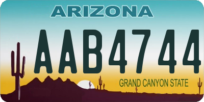 AZ license plate AAB4744