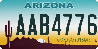 AZ license plate AAB4776