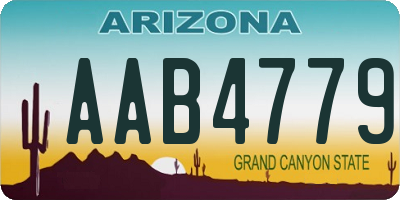 AZ license plate AAB4779