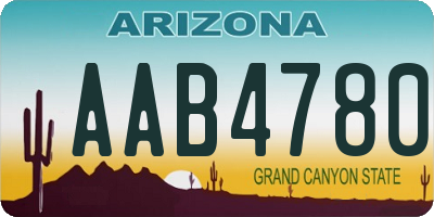 AZ license plate AAB4780