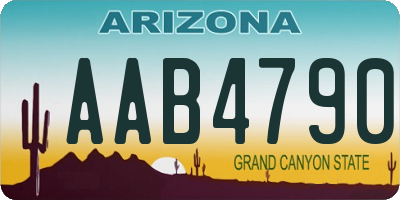 AZ license plate AAB4790