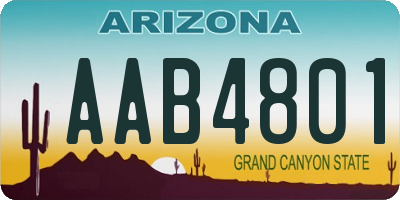 AZ license plate AAB4801