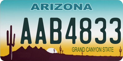 AZ license plate AAB4833