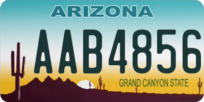 AZ license plate AAB4856