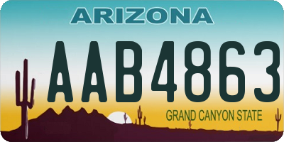 AZ license plate AAB4863