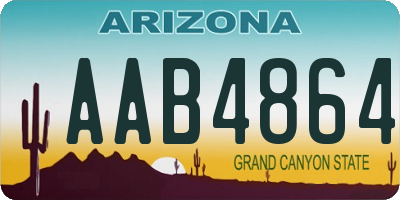 AZ license plate AAB4864
