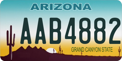 AZ license plate AAB4882
