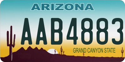 AZ license plate AAB4883