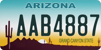 AZ license plate AAB4887