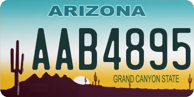 AZ license plate AAB4895