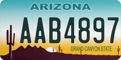 AZ license plate AAB4897