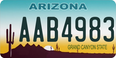 AZ license plate AAB4983