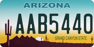 AZ license plate AAB5440