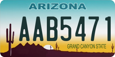 AZ license plate AAB5471