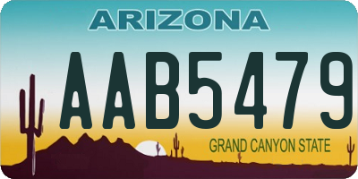 AZ license plate AAB5479