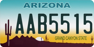 AZ license plate AAB5515