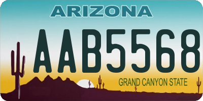 AZ license plate AAB5568