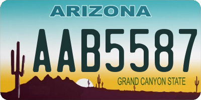 AZ license plate AAB5587