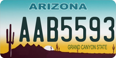 AZ license plate AAB5593