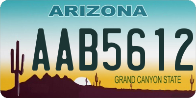 AZ license plate AAB5612