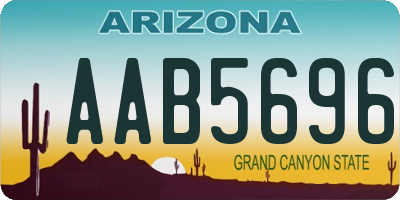 AZ license plate AAB5696