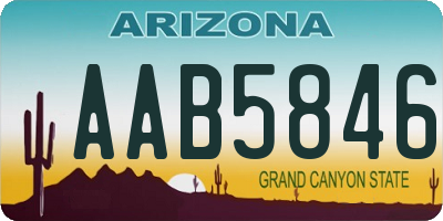 AZ license plate AAB5846