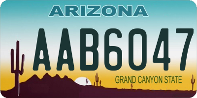 AZ license plate AAB6047