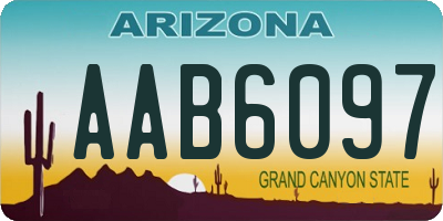 AZ license plate AAB6097