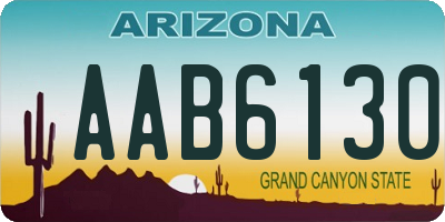 AZ license plate AAB6130