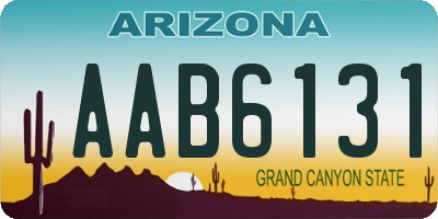 AZ license plate AAB6131