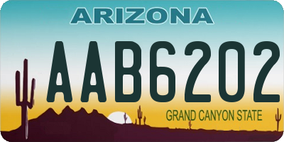 AZ license plate AAB6202