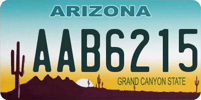 AZ license plate AAB6215