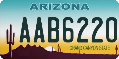 AZ license plate AAB6220