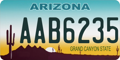 AZ license plate AAB6235