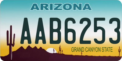 AZ license plate AAB6253