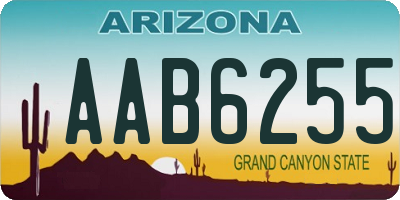 AZ license plate AAB6255