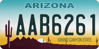 AZ license plate AAB6261